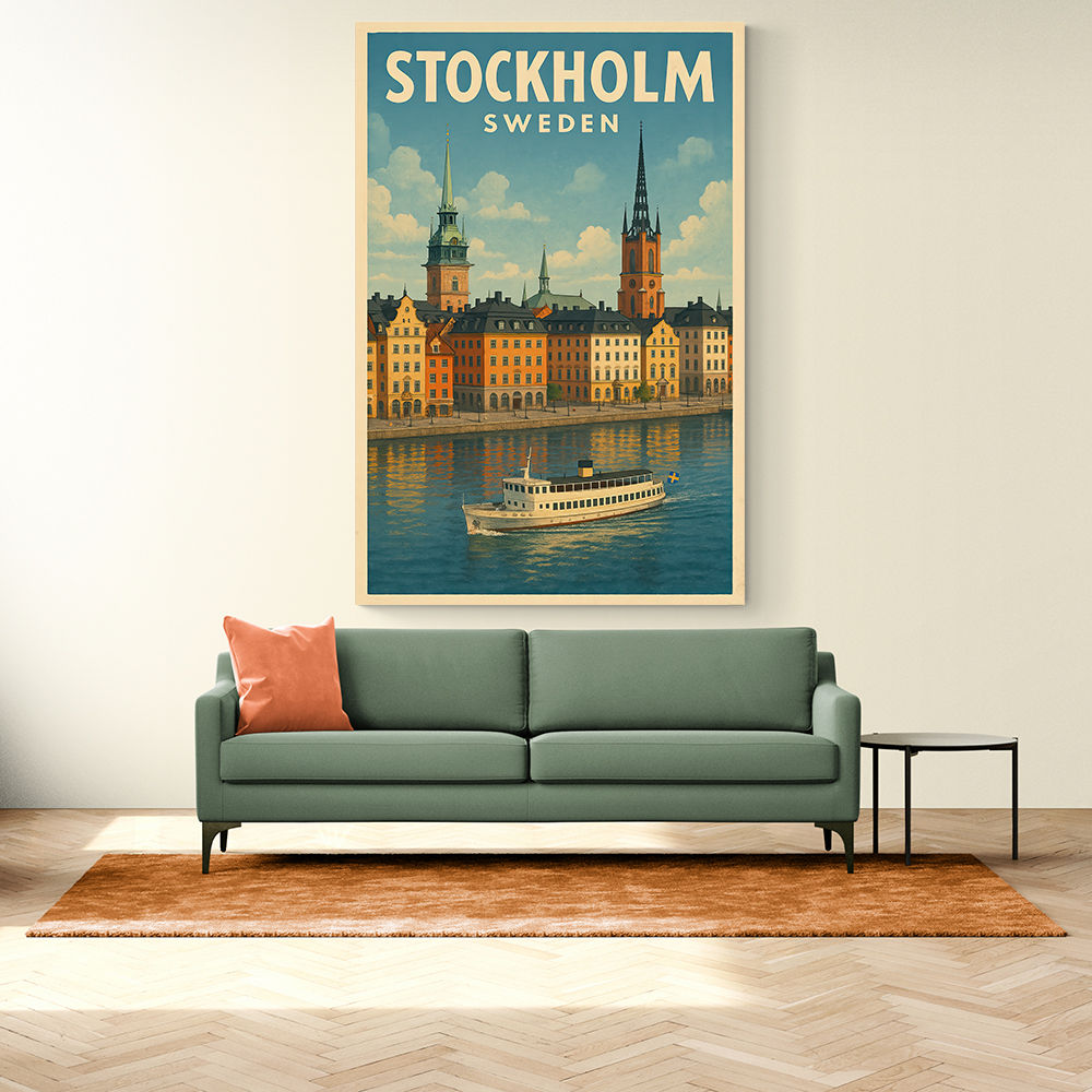 Stockholm Travel Poster Wall Art