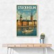 Stockholm Travel Poster Wall Art