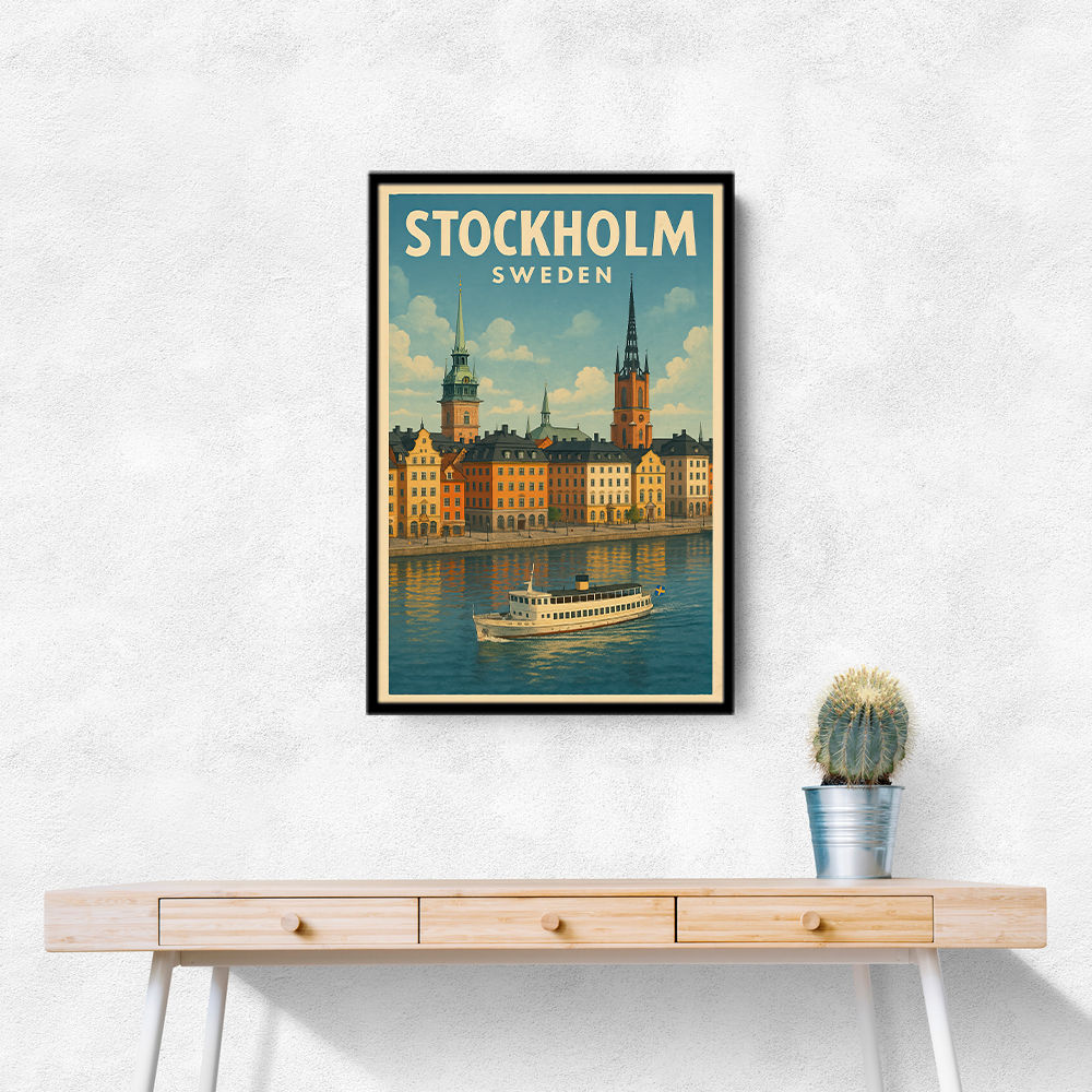 Stockholm Travel Poster Wall Art