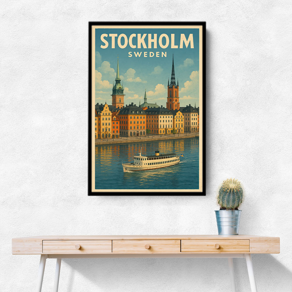 Stockholm Travel Poster Wall Art