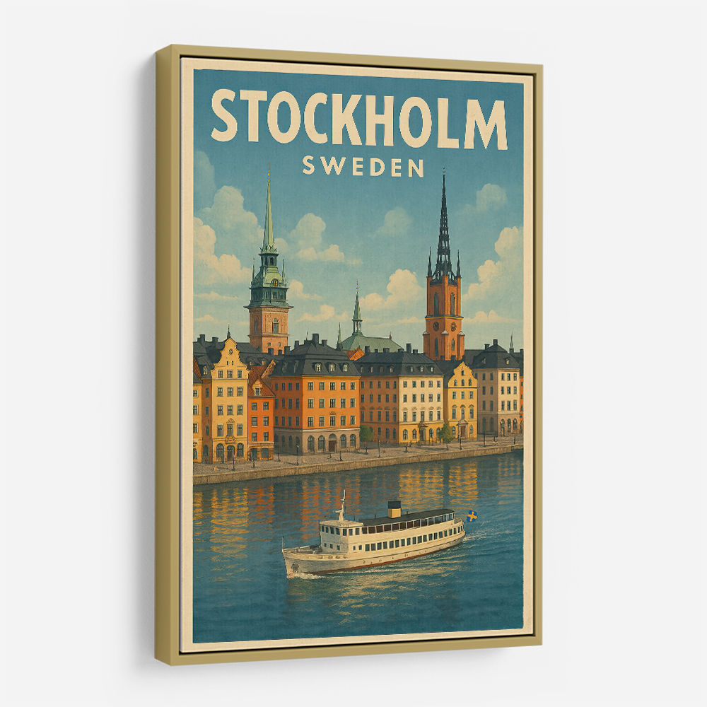 Stockholm Travel Poster Wall Art