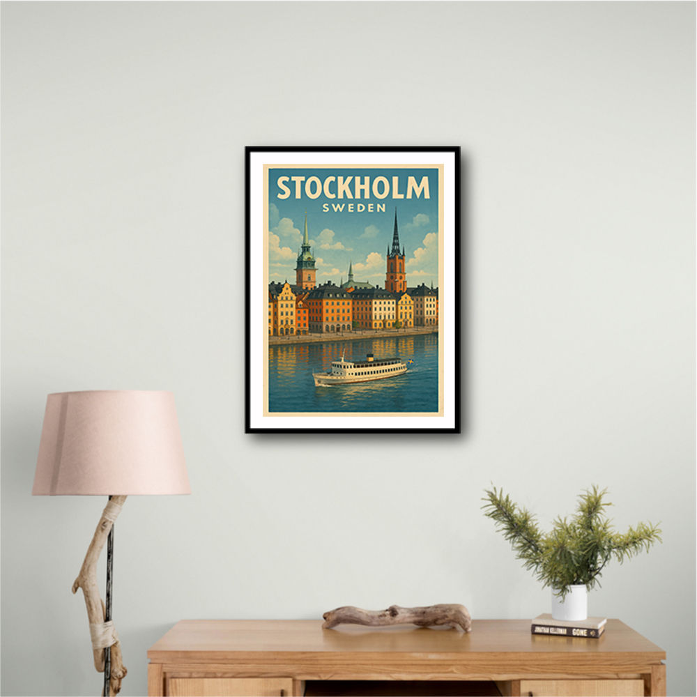 Stockholm Travel Poster Wall Art