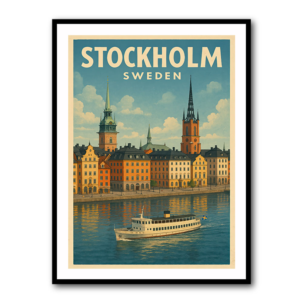 Stockholm Travel Poster Wall Art