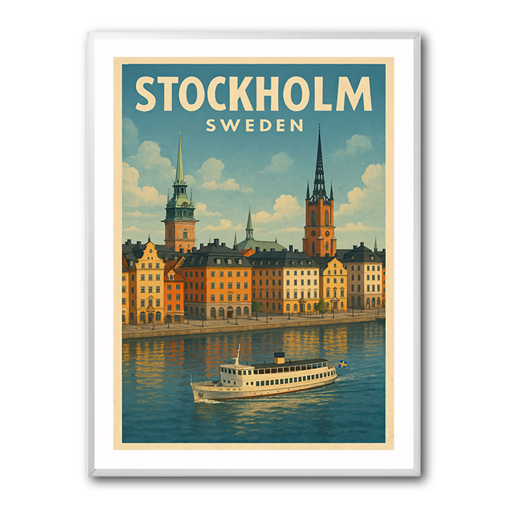 Stockholm Travel Poster Wall Art