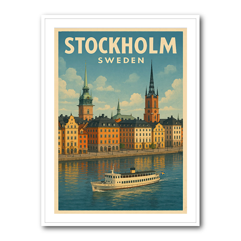 Stockholm Travel Poster Wall Art