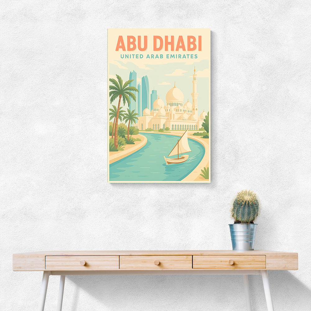 Abu Dhabi Travel Poster Wall Art