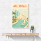 Abu Dhabi Travel Poster Wall Art