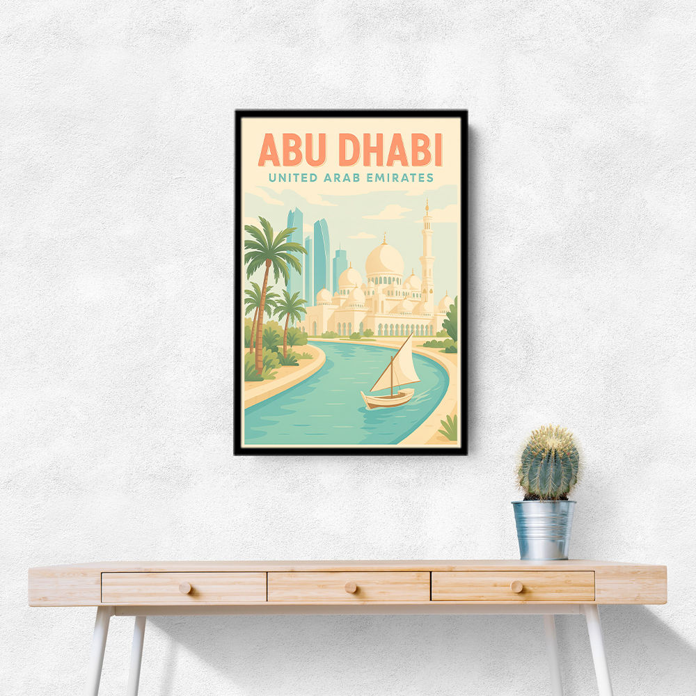 Abu Dhabi Travel Poster Wall Art