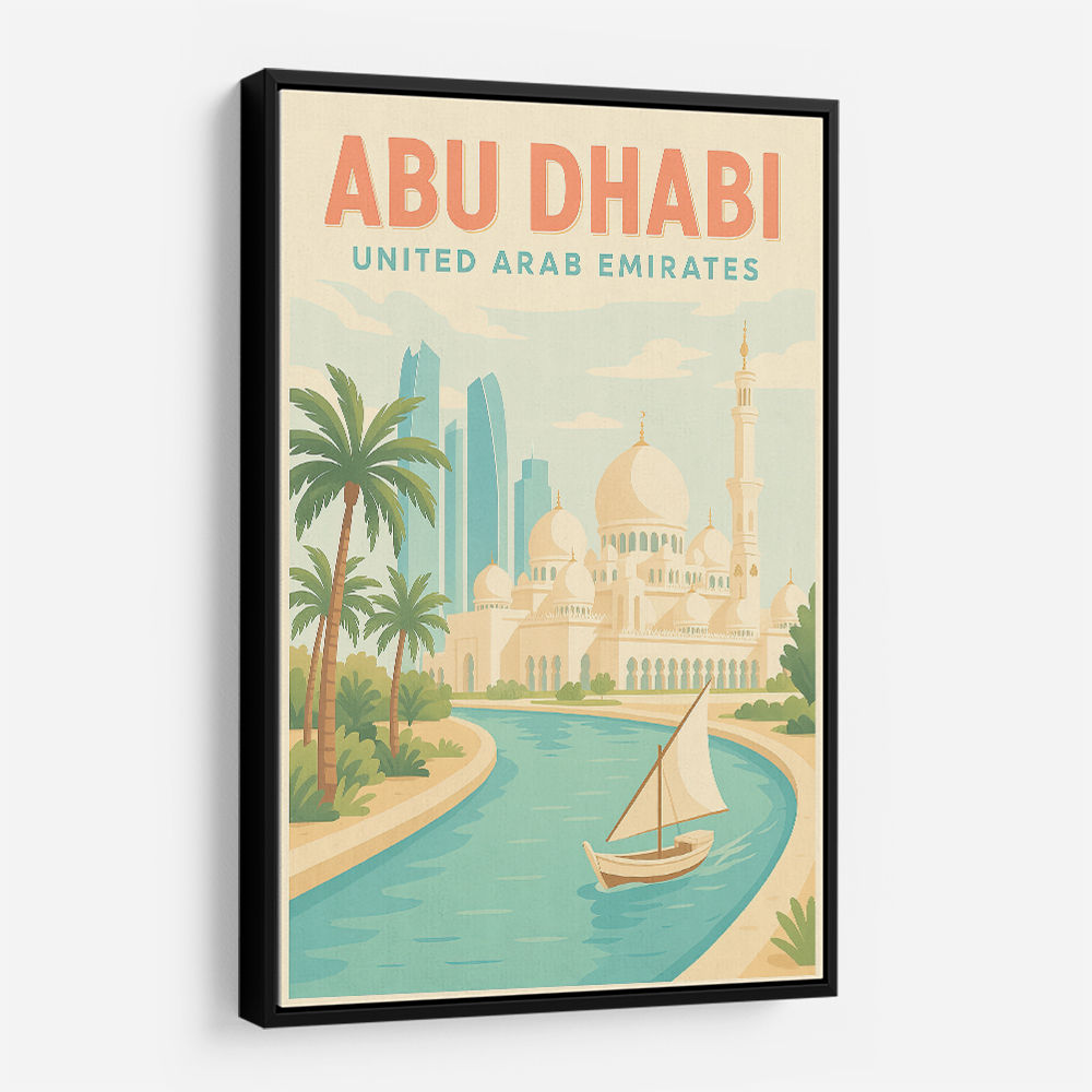 Abu Dhabi Travel Poster Wall Art