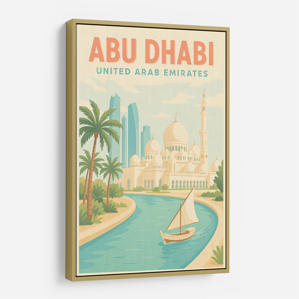 Abu Dhabi Travel Poster Wall Art