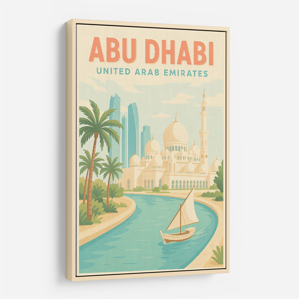 Abu Dhabi Travel Poster Wall Art