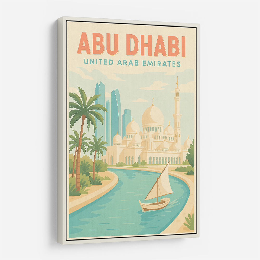 Abu Dhabi Travel Poster Wall Art