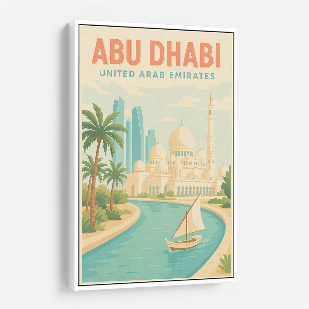Abu Dhabi Travel Poster Wall Art