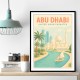 Abu Dhabi Travel Poster Wall Art