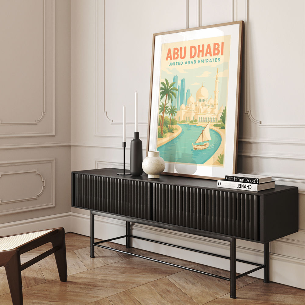 Abu Dhabi Travel Poster Wall Art