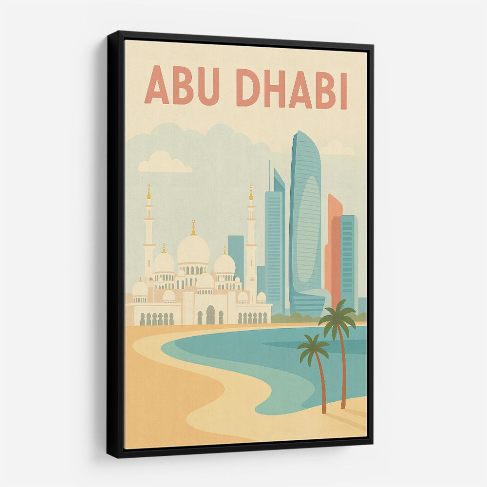 Abu Dhabi Travel Poster1 Wall Art