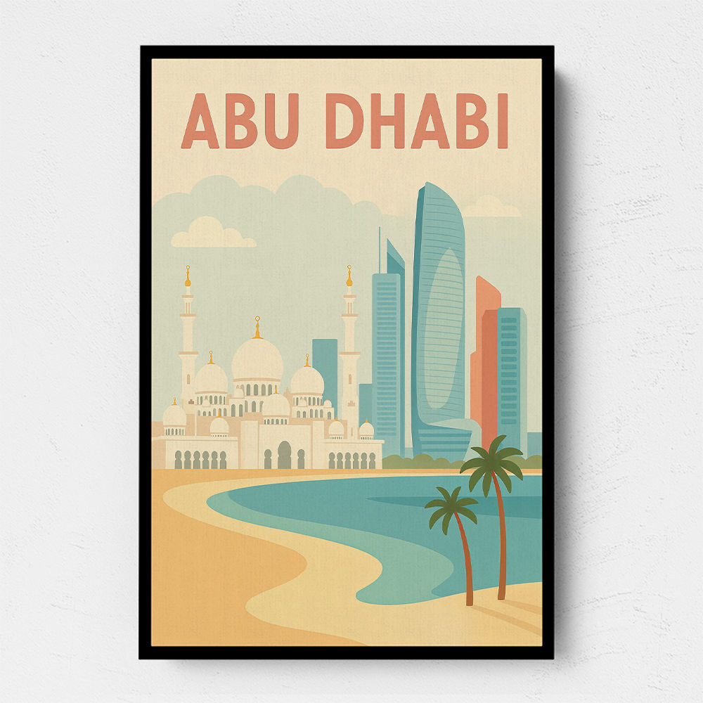 Abu Dhabi Travel Poster1 Wall Art