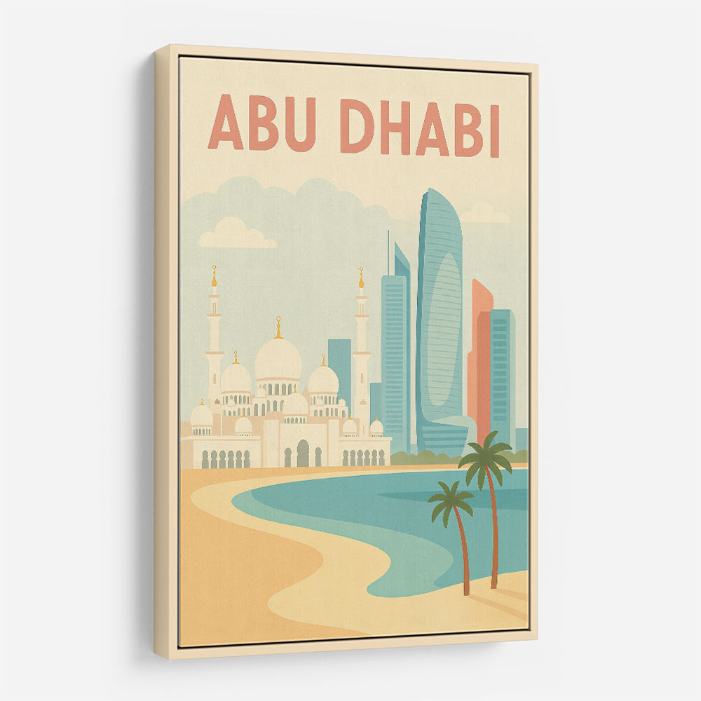 Abu Dhabi Travel Poster1 Wall Art