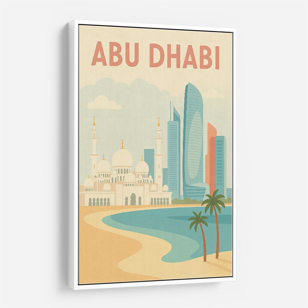 Abu Dhabi Travel Poster1 Wall Art