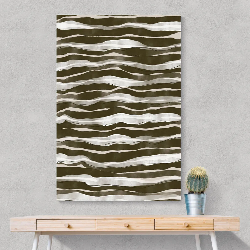 Green Watercolor Waves
