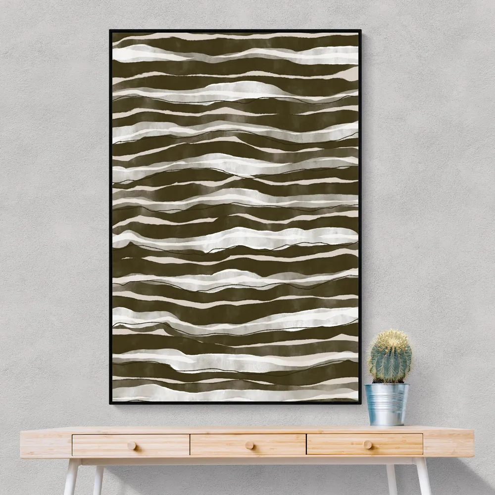 Green Watercolor Waves