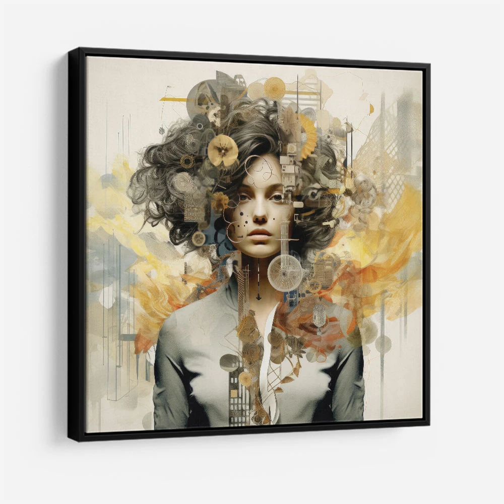 Woman Portrait Collage Wall Art