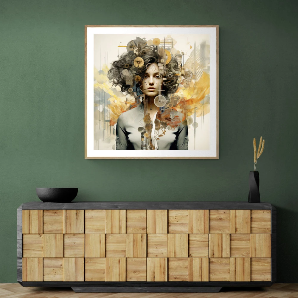 Woman Portrait Collage Wall Art