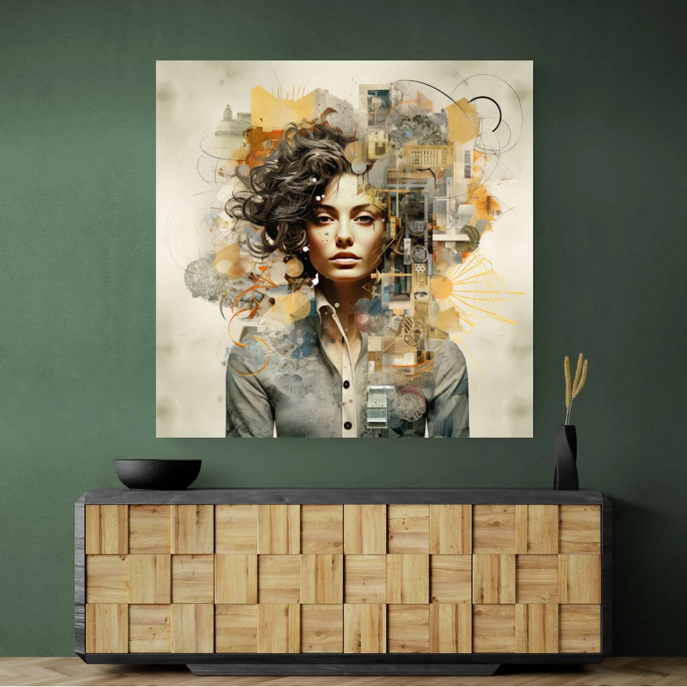 Woman Portrait Collage Wall Art
