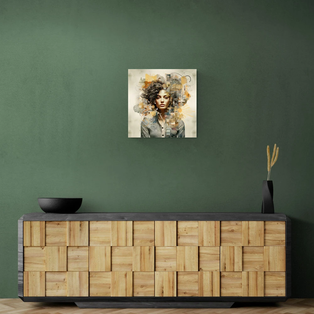 Woman Portrait Collage Wall Art