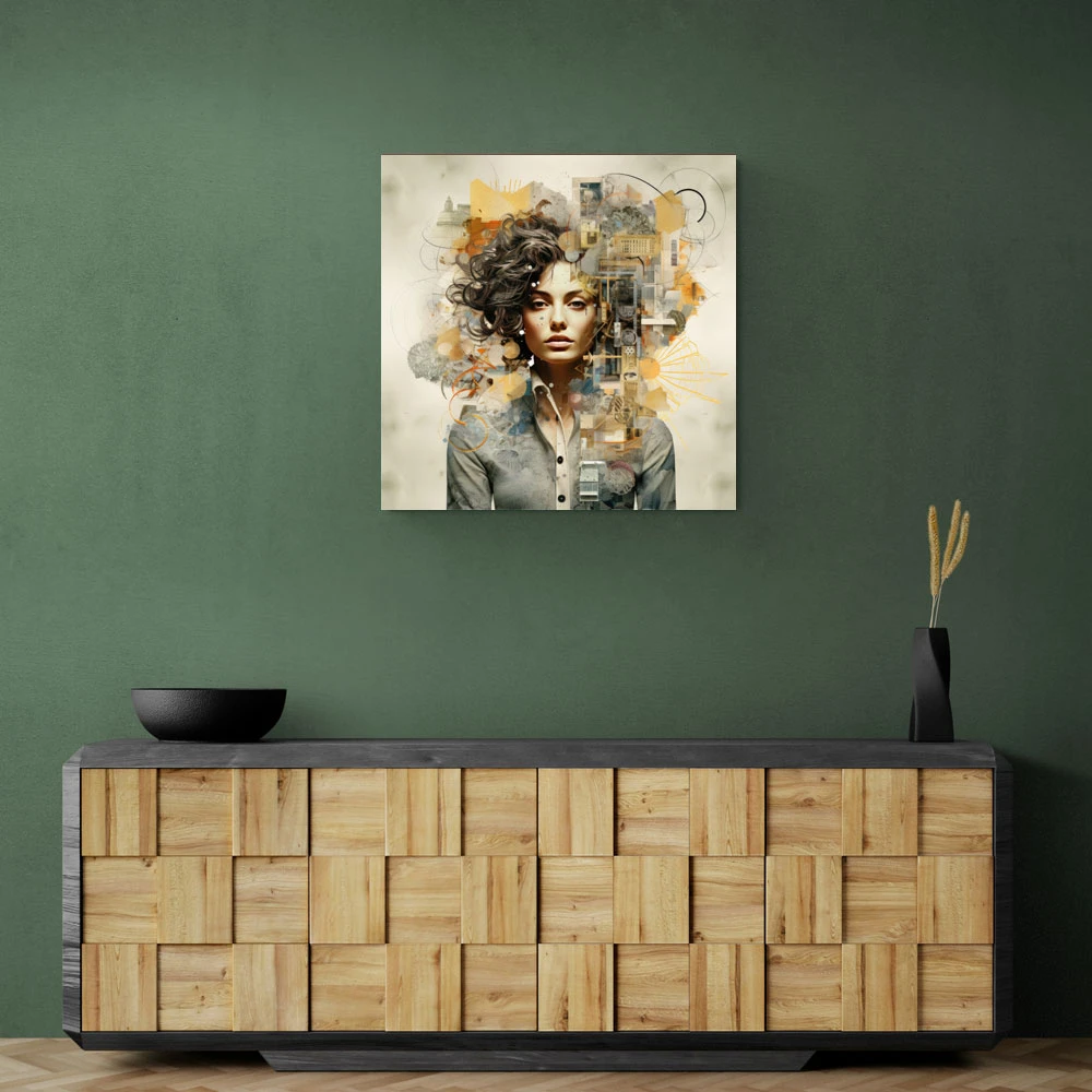 Woman Portrait Collage Wall Art