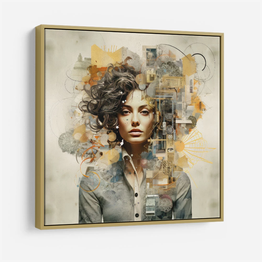 Woman Portrait Collage Wall Art