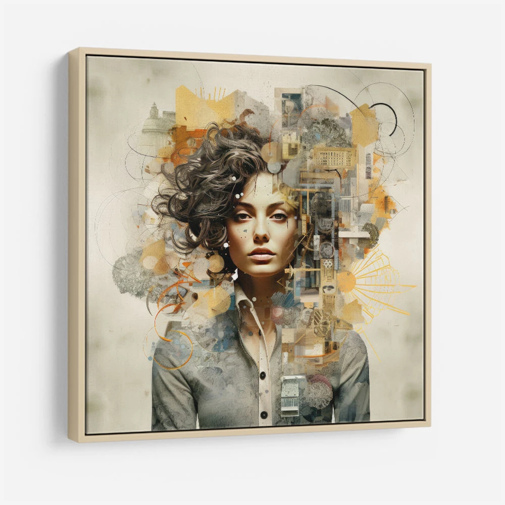 Woman Portrait Collage Wall Art