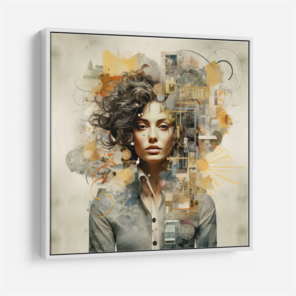 Woman Portrait Collage Wall Art