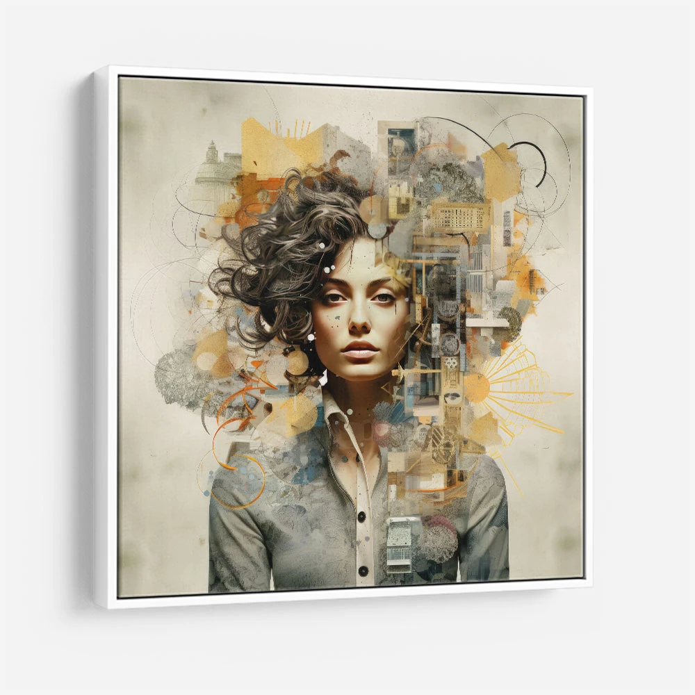 Woman Portrait Collage Wall Art