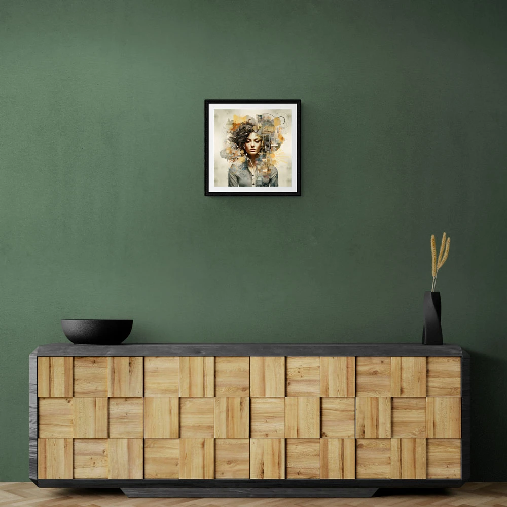Woman Portrait Collage Wall Art