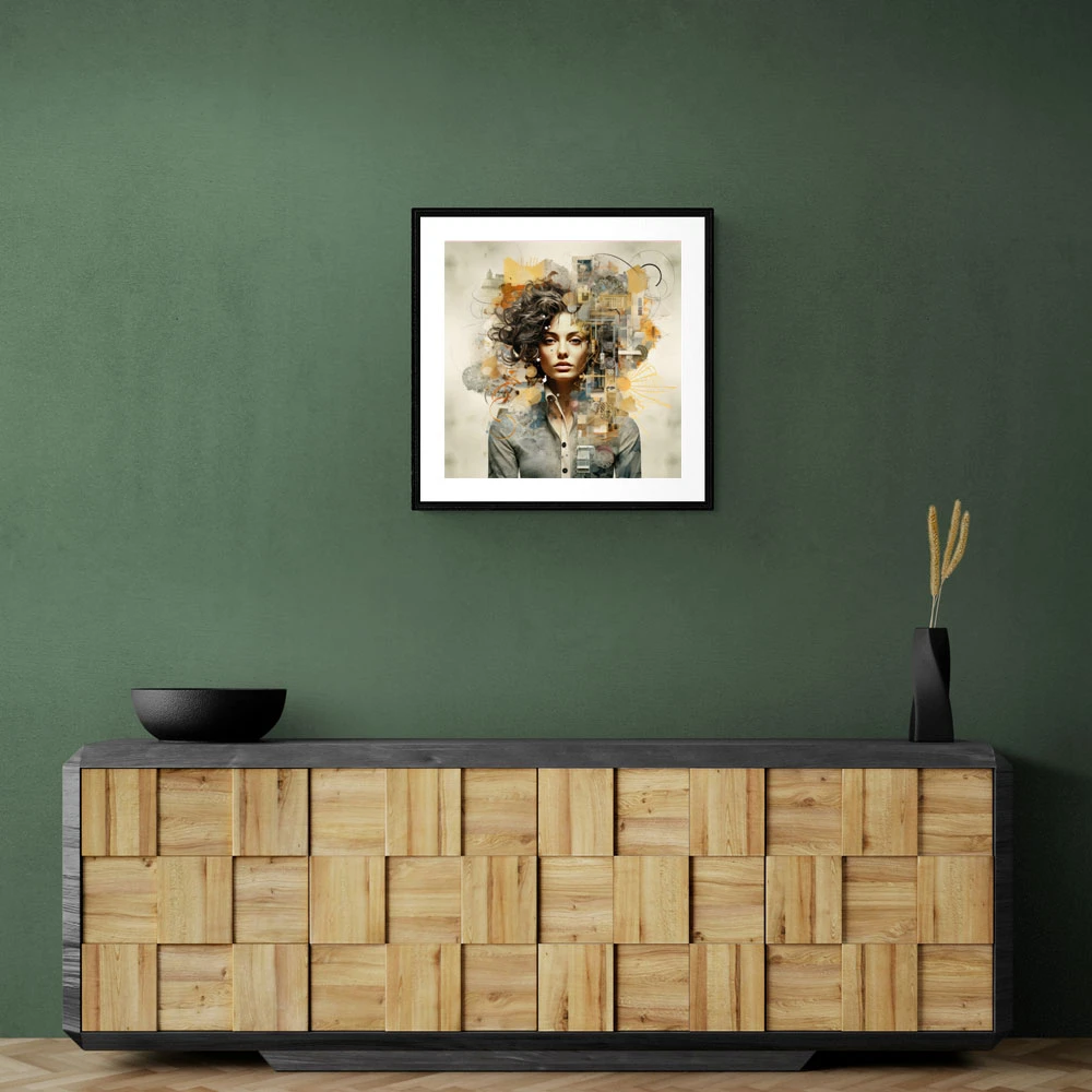 Woman Portrait Collage Wall Art