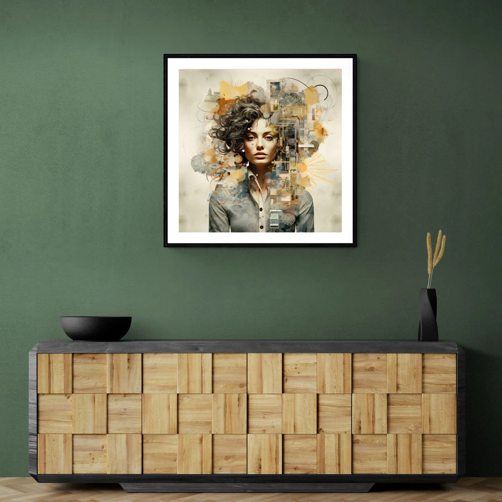Woman Portrait Collage Wall Art