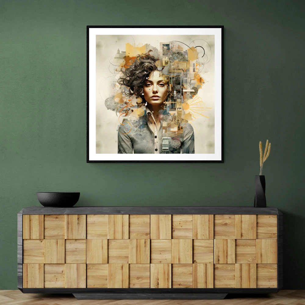 Woman Portrait Collage Wall Art