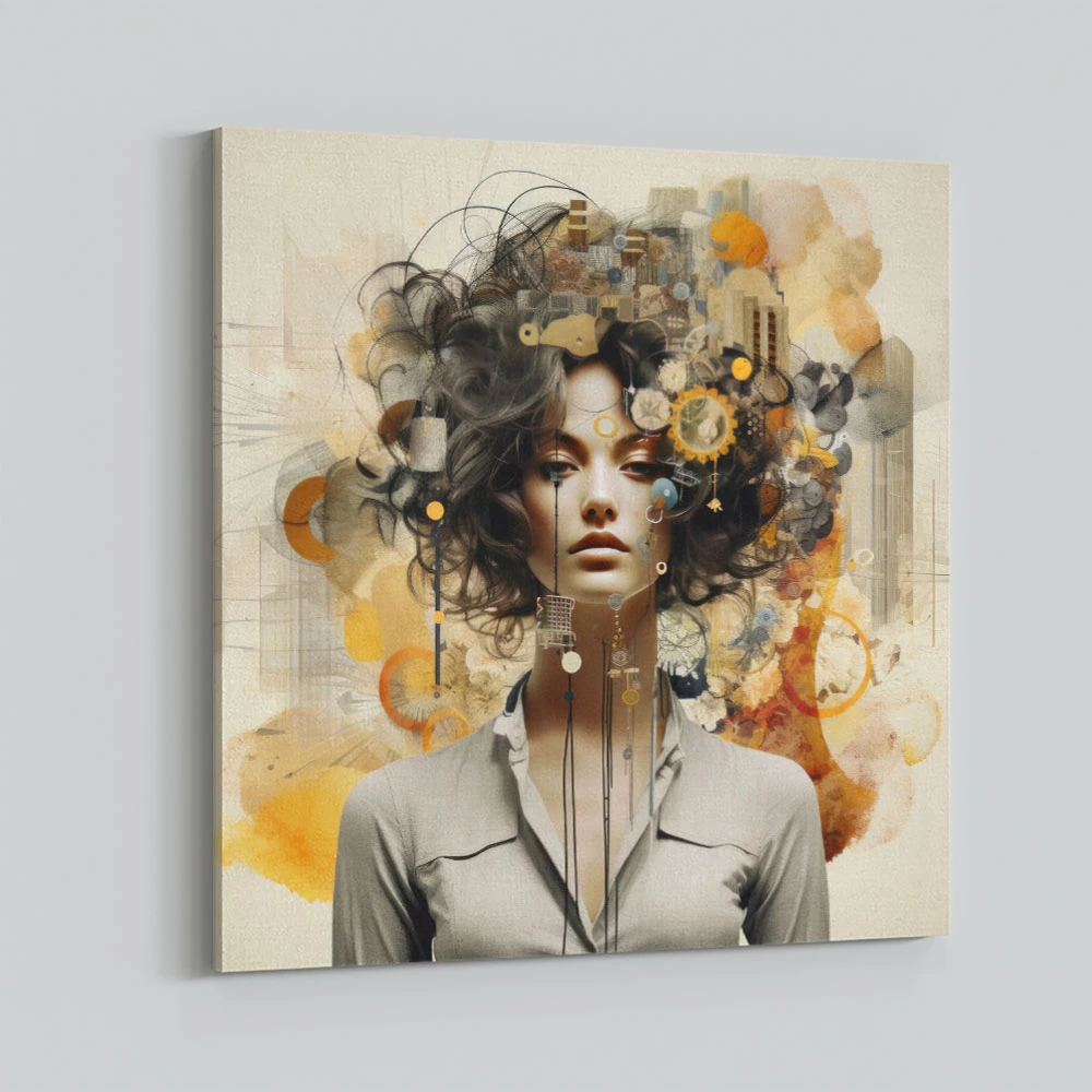 Woman Portrait 3 Collage Wall Art