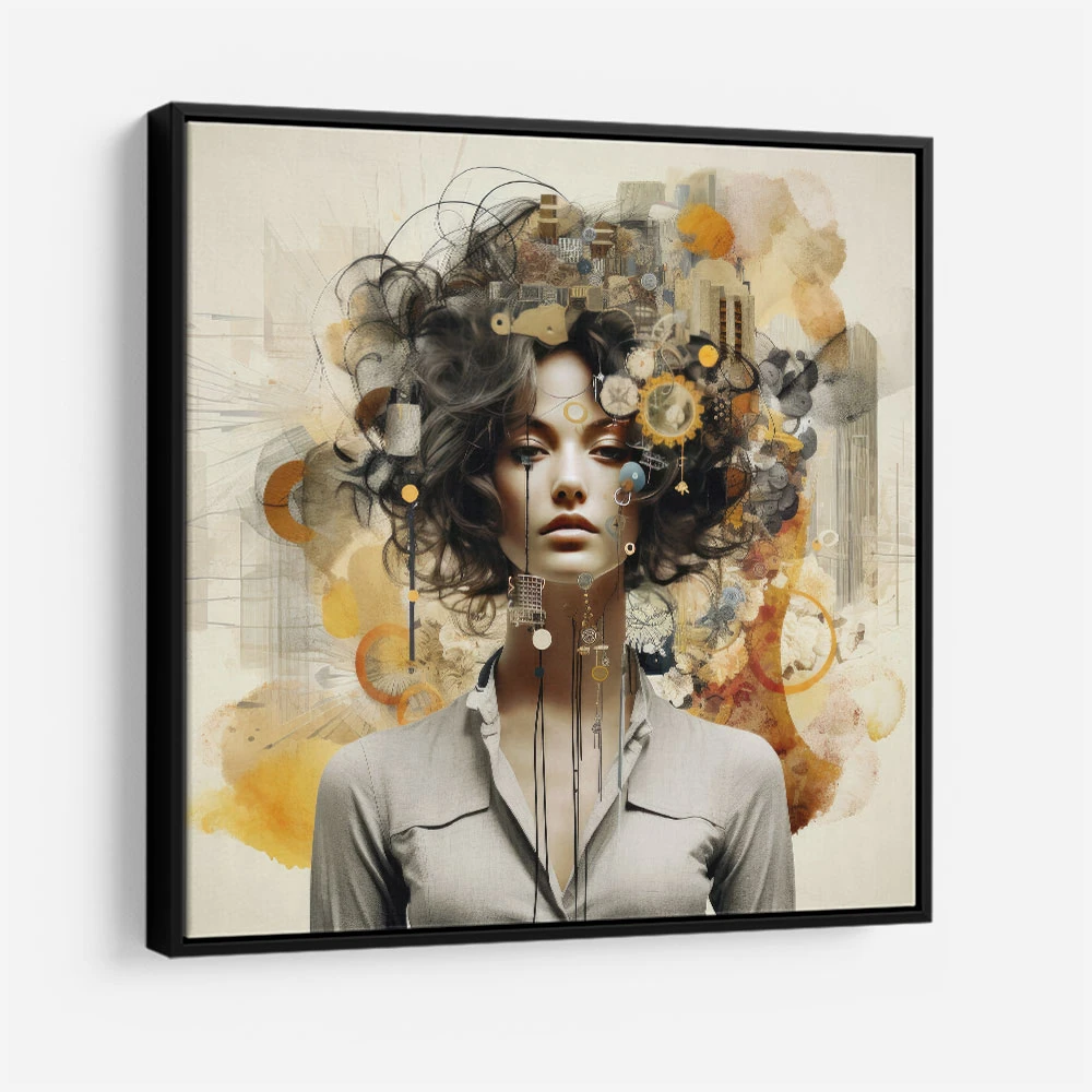 Woman Portrait 3 Collage Wall Art