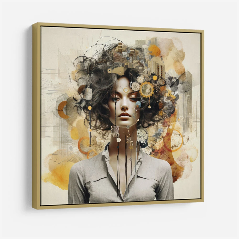 Woman Portrait 3 Collage Wall Art