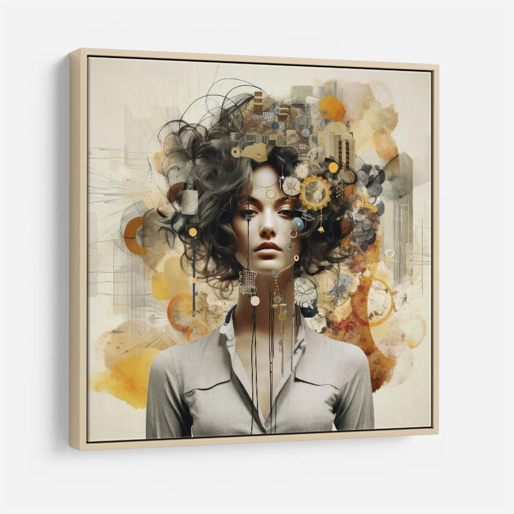 Woman Portrait 3 Collage Wall Art