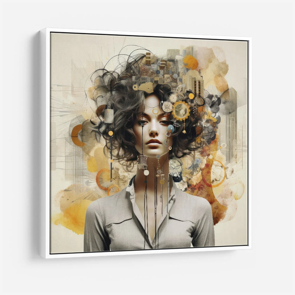 Woman Portrait 3 Collage Wall Art