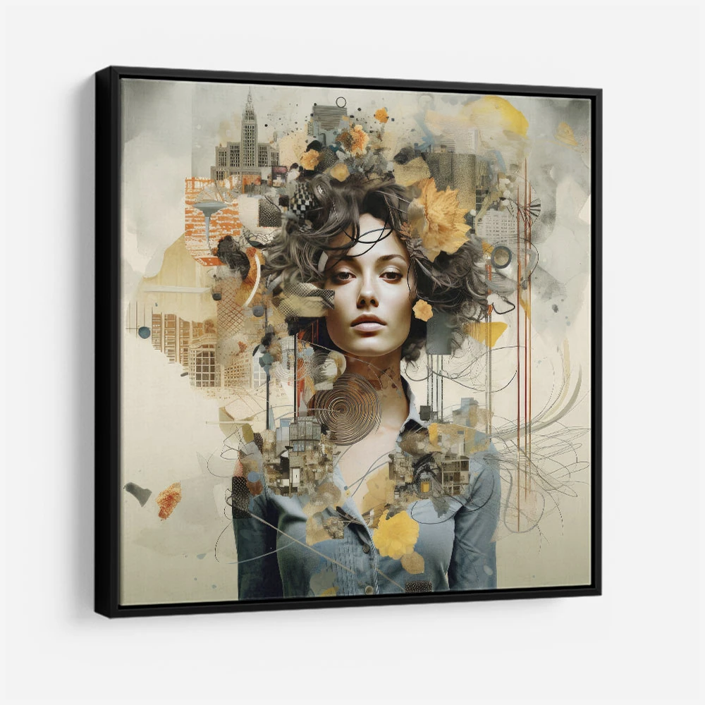 Woman Portrait 4 Collage Wall Art