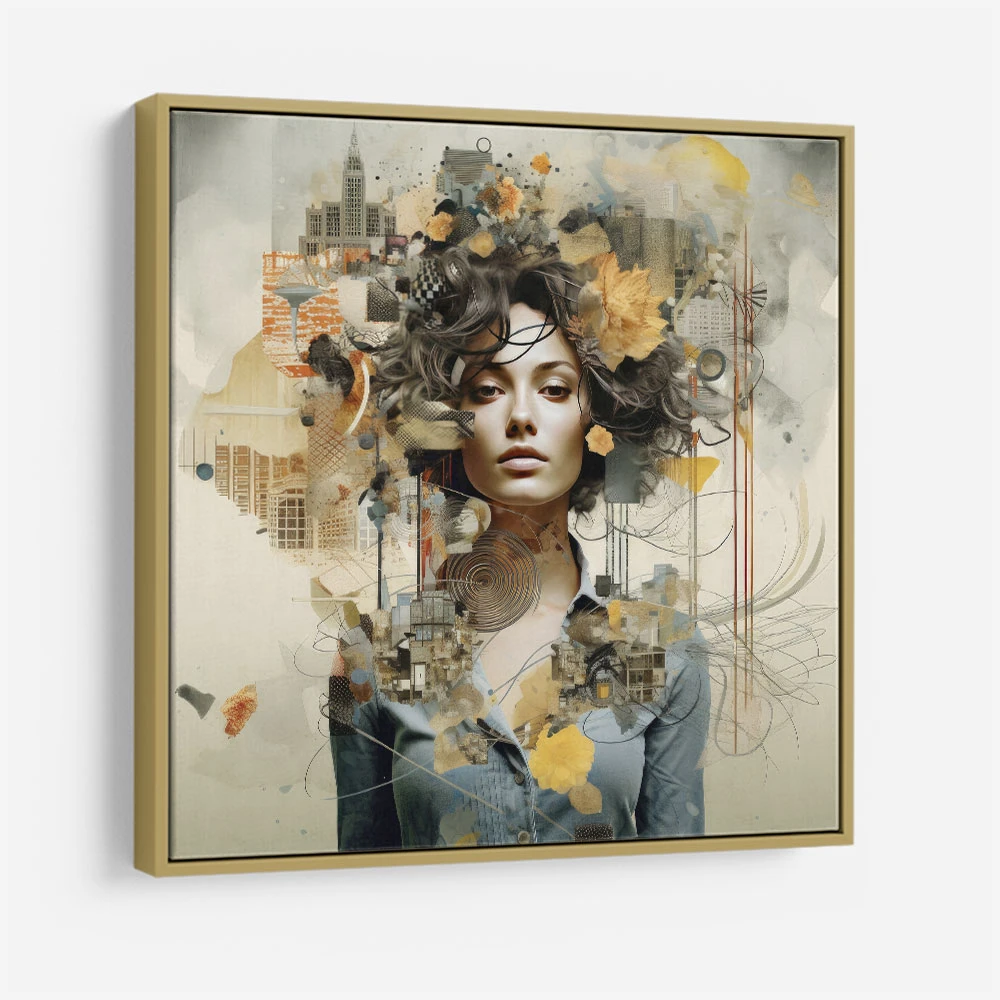 Woman Portrait 4 Collage Wall Art