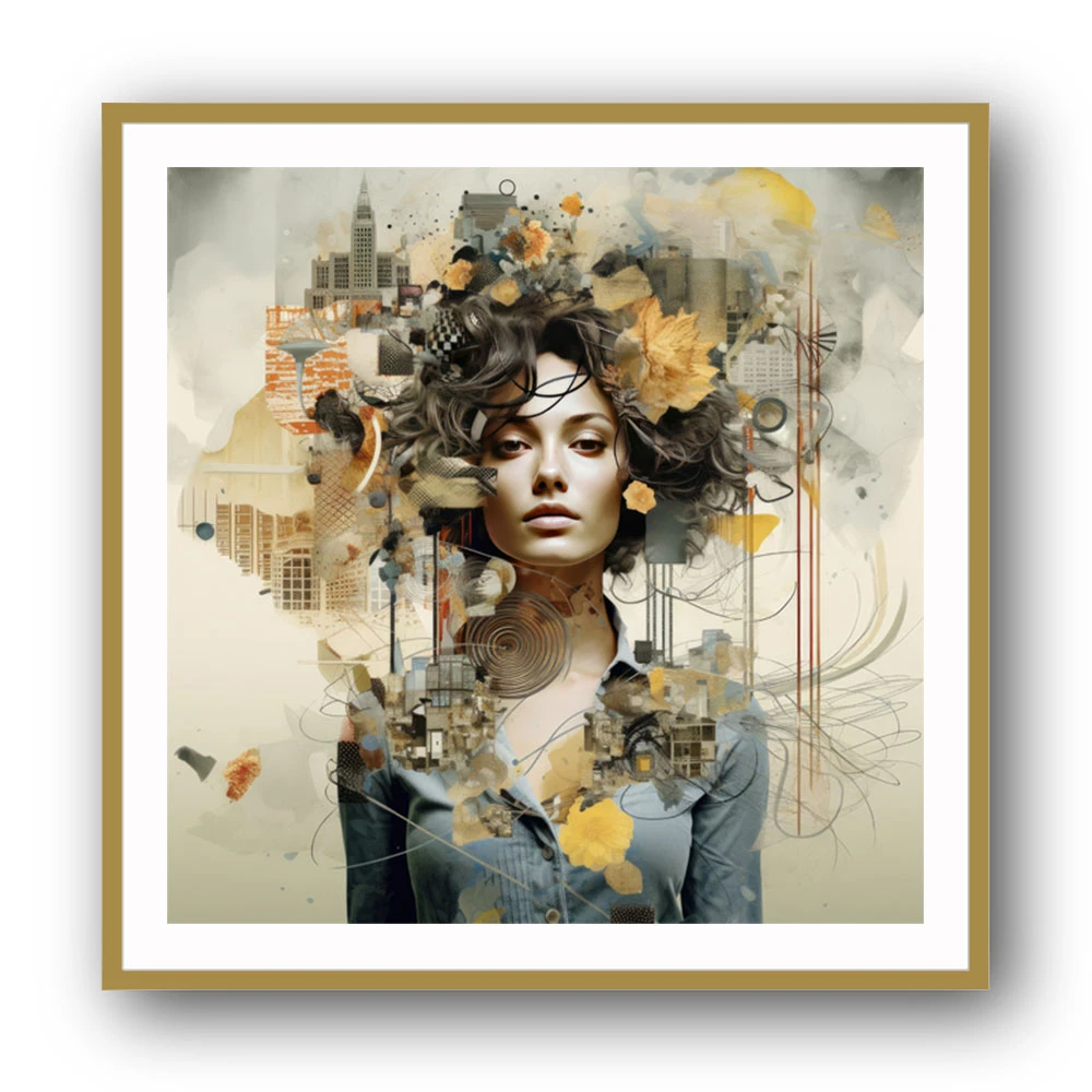 Woman Portrait 4 Collage Wall Art