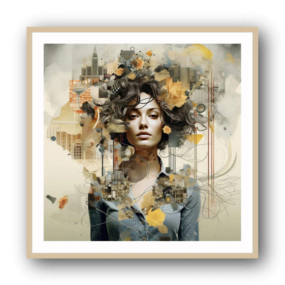 Woman Portrait 4 Collage Wall Art