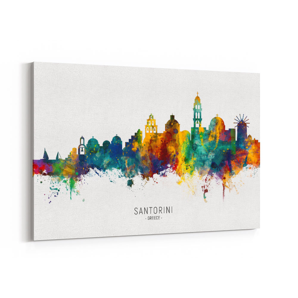 Dubai Skyline Watercolor Abstract