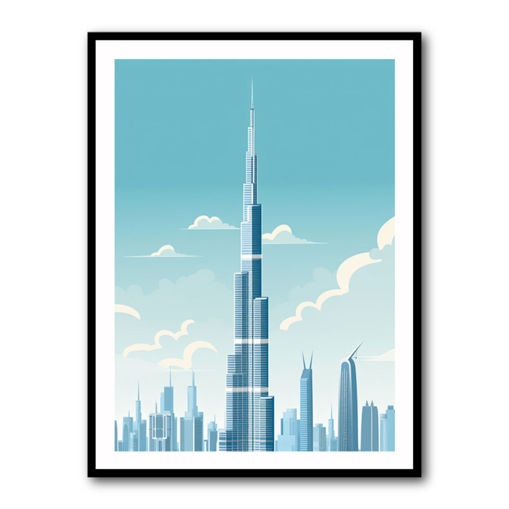 Burj Khalifa Tower Dubai Skyscraper Silhouette Famous Building Vector  Clipart And Illustrations